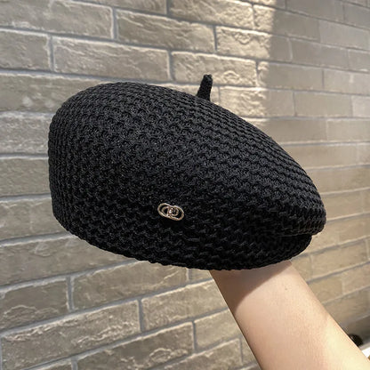Béret d'été au crochet ajouré pour femme – vue 4
