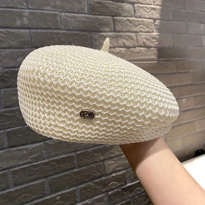 Béret d'été au crochet ajouré pour femme – vue 5