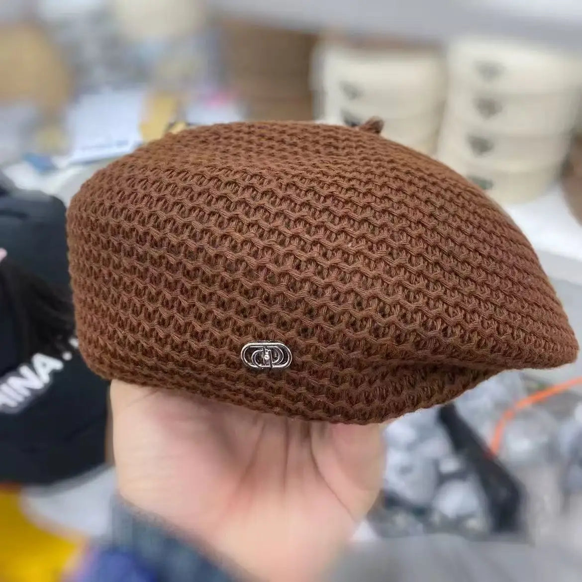 Béret d'été au crochet ajouré pour femme – vue 6