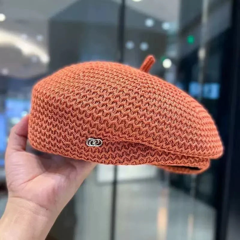 Béret d'été au crochet ajouré pour femme – vue 8