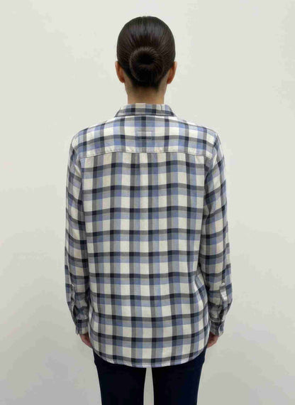 Chemisier Femme Carreaux Erika – Rayonne Fluide Boutonné by Coqueta INC
