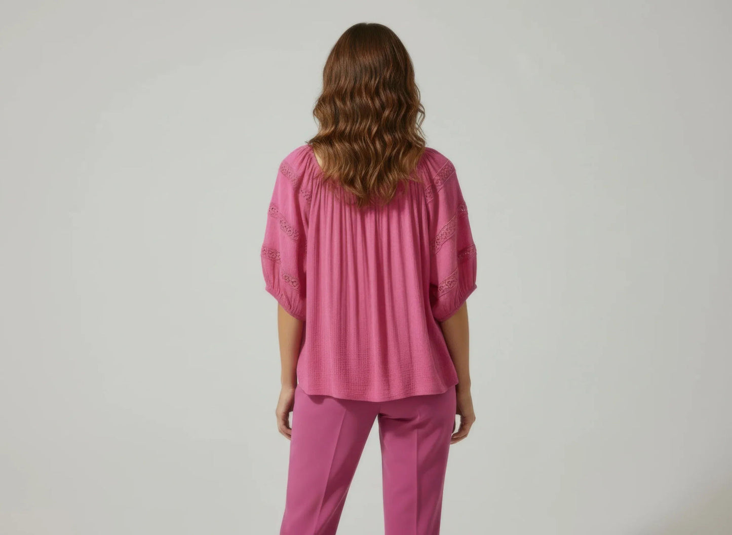Blouse Femme Manches Courtes Crochet – Viscose Légère 3 Coloris Oléna-Fashion