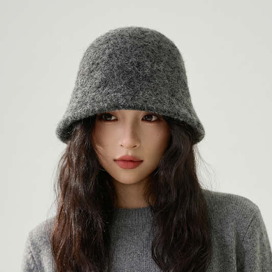 Bob d'hiver en maille, chapeau seau pour femme – vue 1
