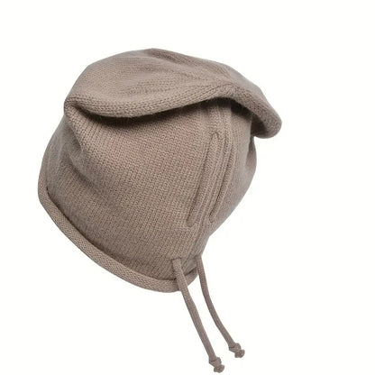Bonnet baggy tricoté unisexe à cordon de serrage – vue 10