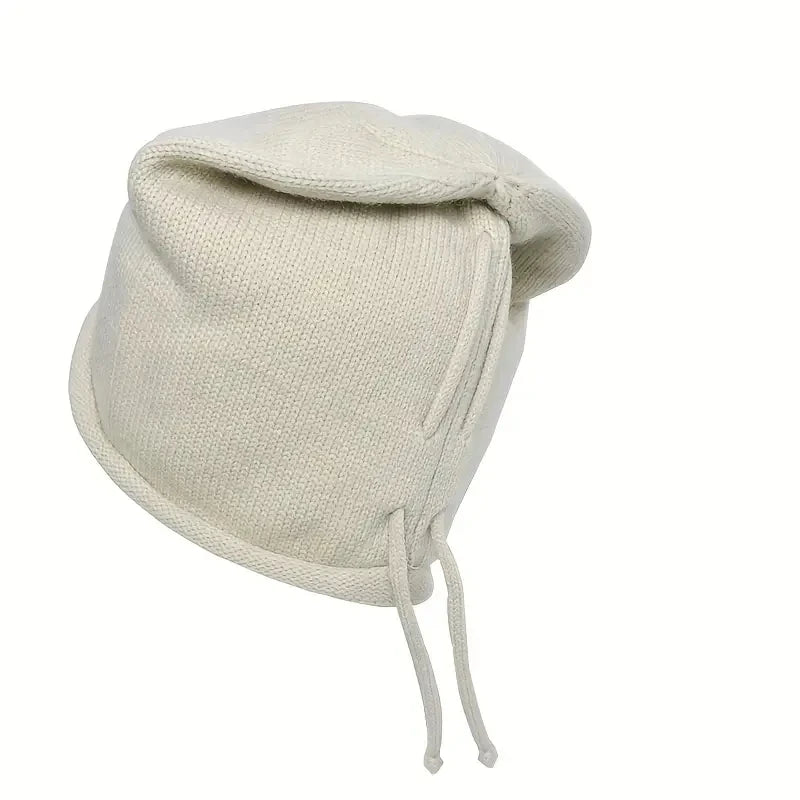 Bonnet baggy tricoté unisexe à cordon de serrage – vue 7