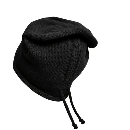 Bonnet baggy tricoté unisexe à cordon de serrage – vue 9