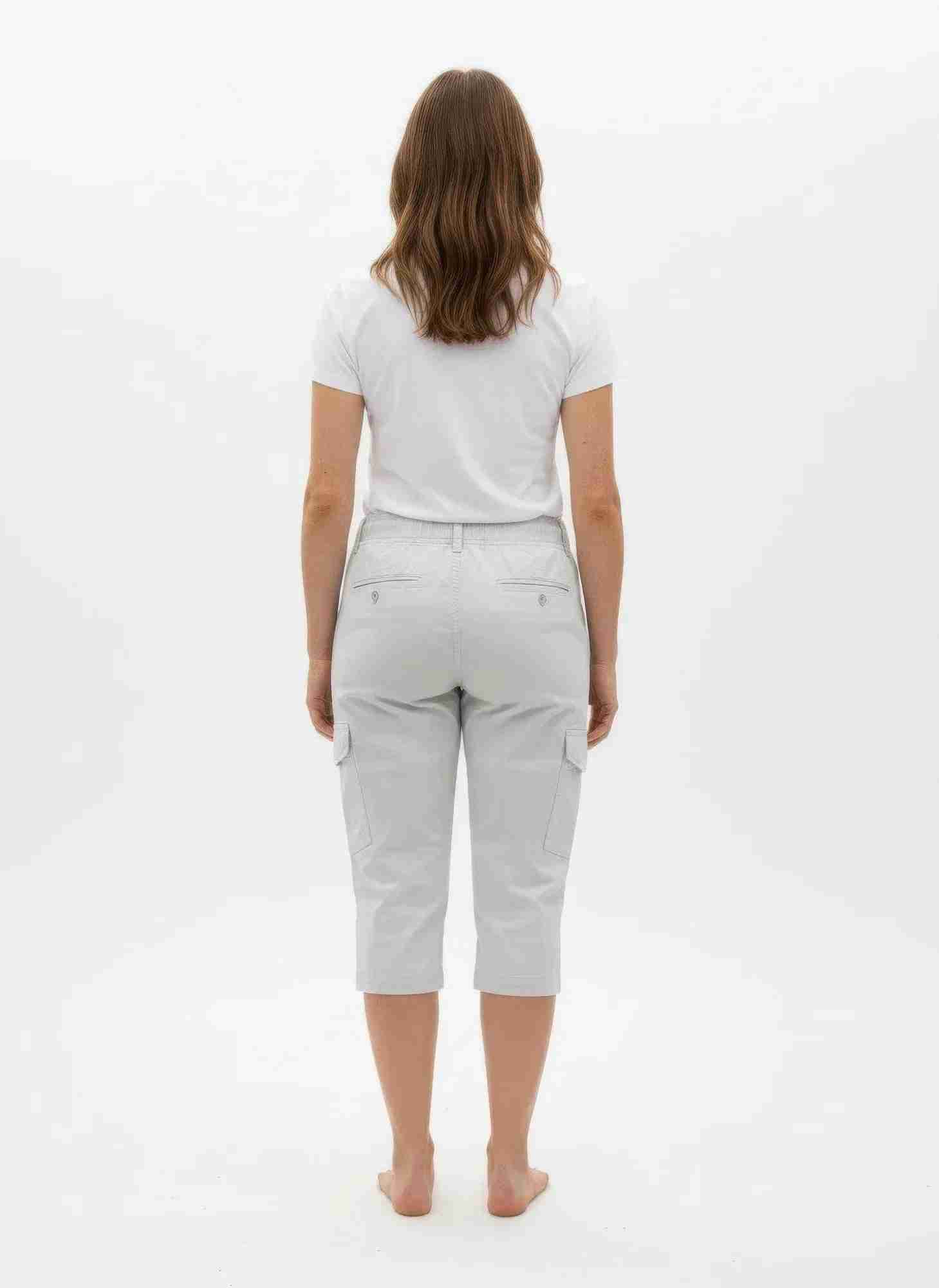 Capri Femme Coton Stretch - Taille Élastique Confort Chic by CCWHOLESALECLOTHING
