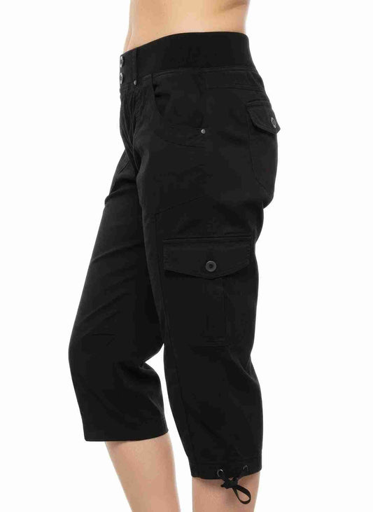 Capri Femme Coton Stretch - Taille Élastique Confort Chic Oléna-Fashion