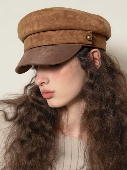 Casquette gavroche effet daim pour femme – vue 1