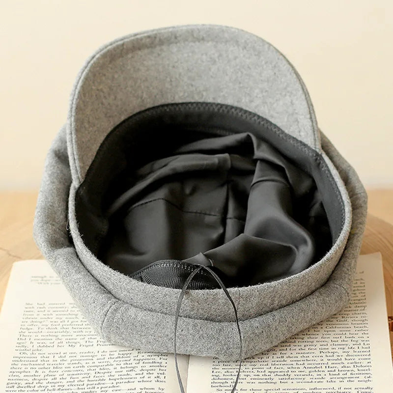 Casquette gavroche octogonale en feutre pour femme – vue 6