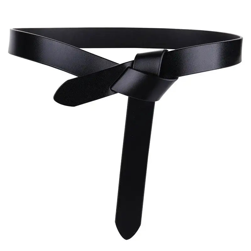 Ceinture corset en cuir de vache pour femme, sangle nouée – vue 3