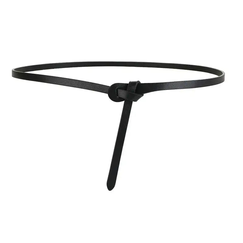 Ceinture corset en cuir de vache pour femme, sangle nouée – vue 4