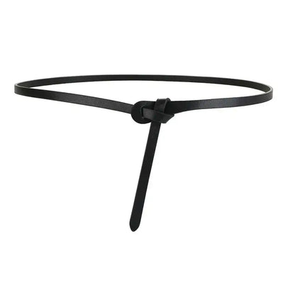 Ceinture corset en cuir de vache pour femme, sangle nouée – vue 4