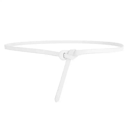 Ceinture corset en cuir de vache pour femme, sangle nouée – vue 5