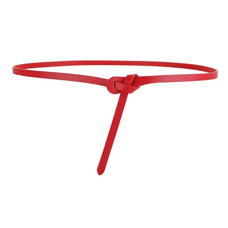 Ceinture corset en cuir de vache pour femme, sangle nouée – vue 7