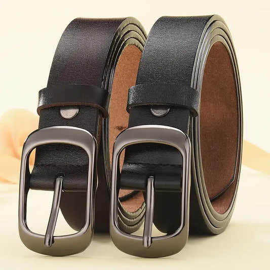 Ceinture en cuir réglable pour femme, style décontracté – vue 1
