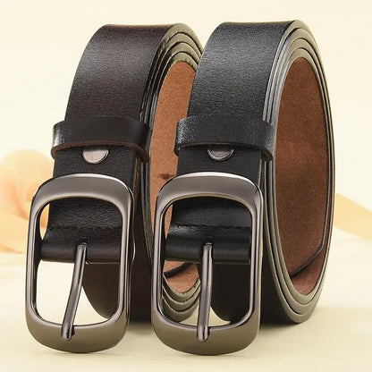 Ceinture en cuir réglable pour femme, style décontracté – vue 1