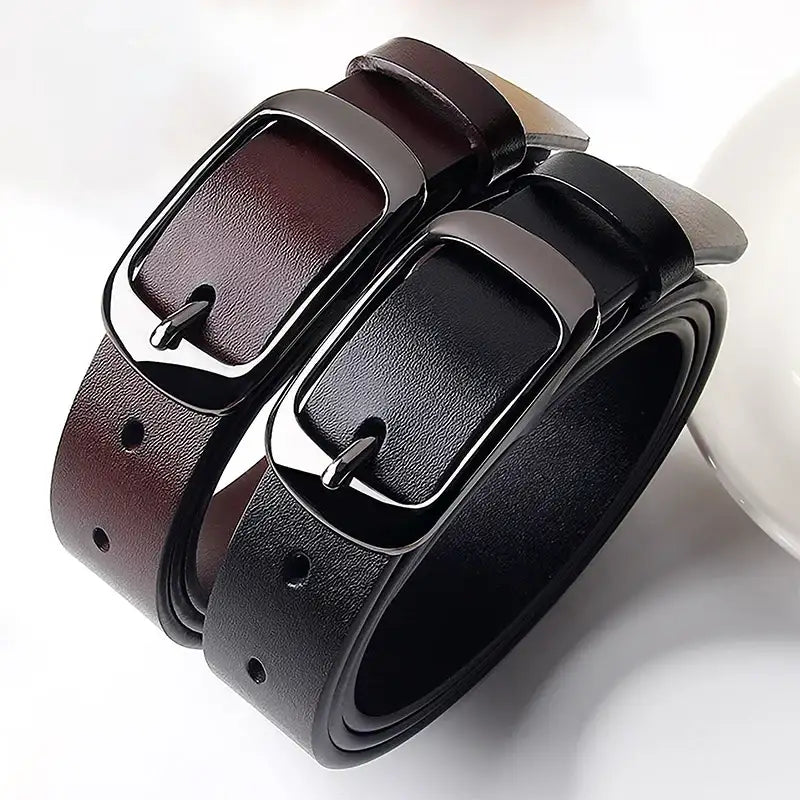 Ceinture en cuir réglable pour femme, style décontracté – vue 2