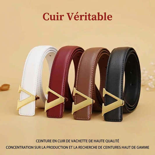Ceinture en Cuir Véritable Femme Élégante – Idée Cadeau