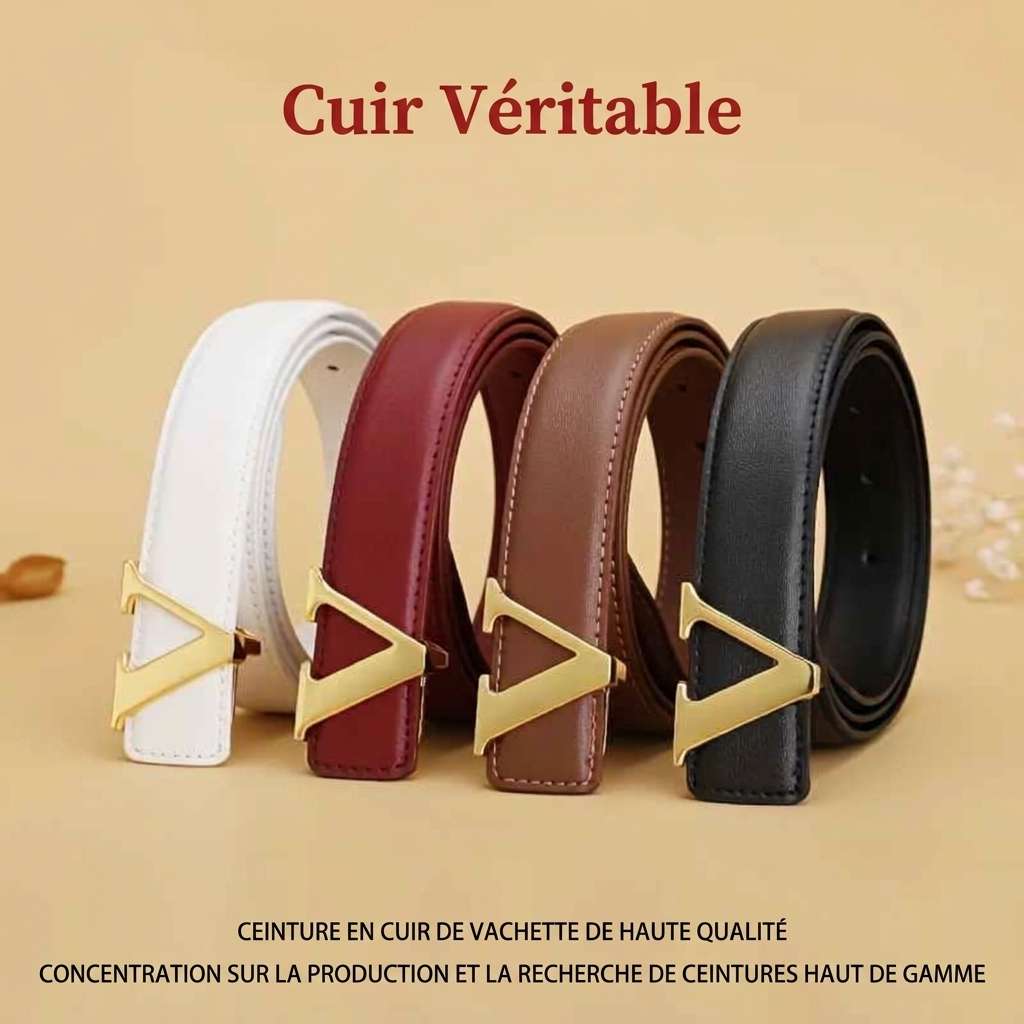 Ceinture en Cuir Véritable Femme Élégante – Idée Cadeau