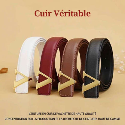 Ceinture en Cuir Véritable Femme Élégante – Idée Cadeau