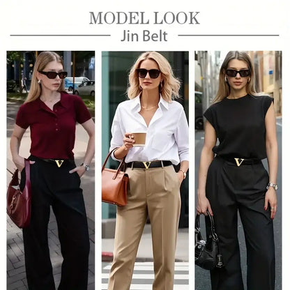 Ceinture élégante en cuir véritable pour femme – vue 4