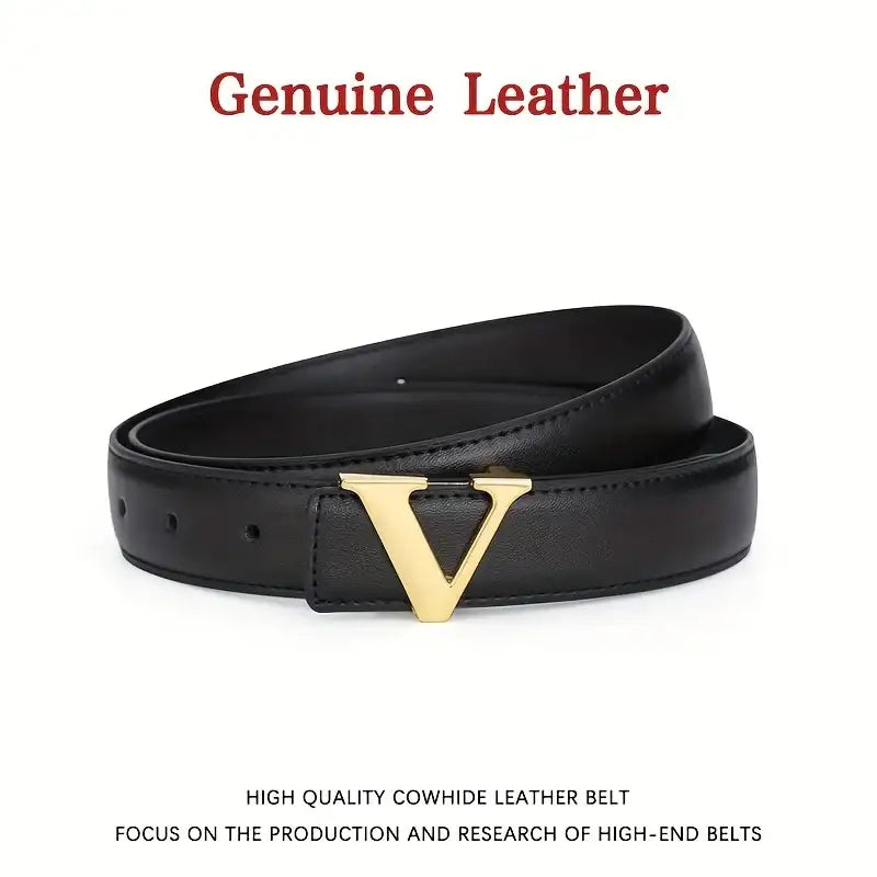 Ceinture élégante en cuir véritable pour femme – vue 5