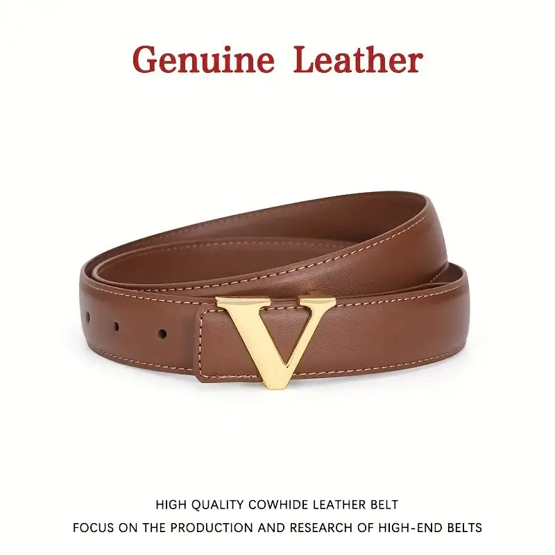 Ceinture élégante en cuir véritable pour femme – vue 6