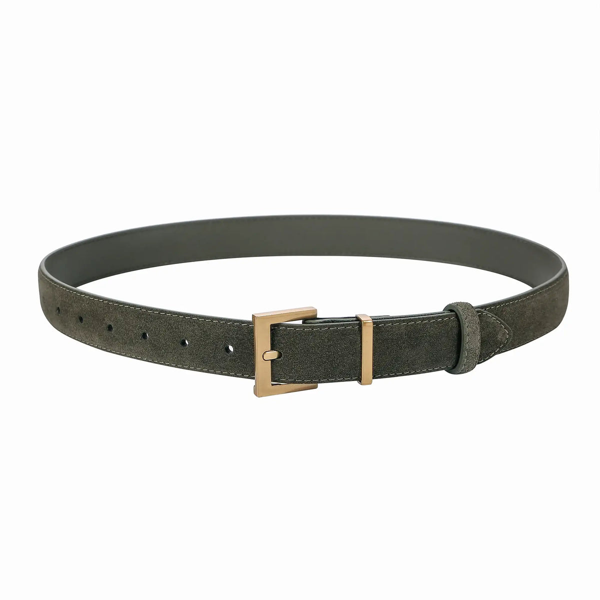 Ceinture en daim cuir véritable pour femme, boucle carrée – vue 8