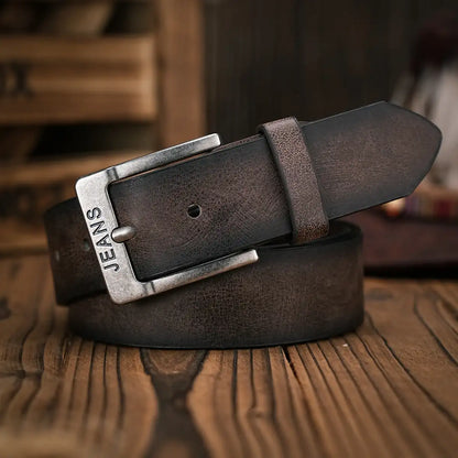 Ceinture en faux cuir mixte à boucle en métal, style rétro – vue 2