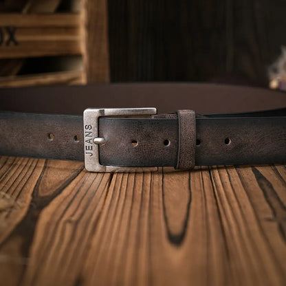 Ceinture en faux cuir mixte à boucle en métal, style rétro – vue 3