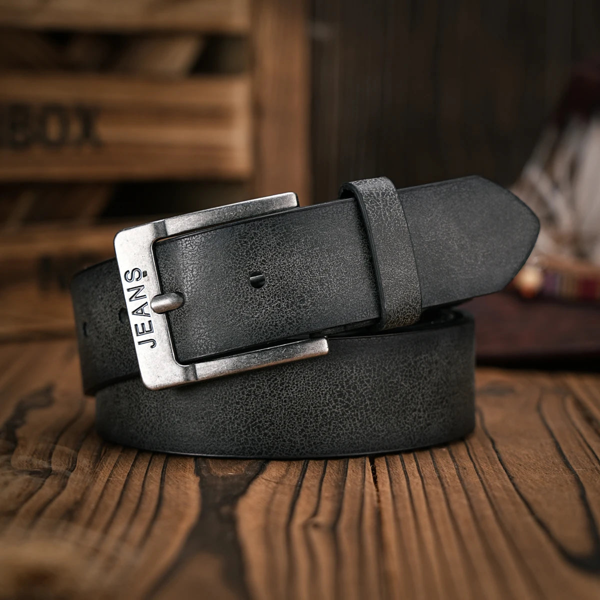 Ceinture en faux cuir mixte à boucle en métal, style rétro – vue 4