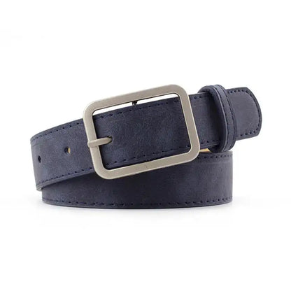Ceinture en faux cuir unisexe à boucle carrée – vue 6
