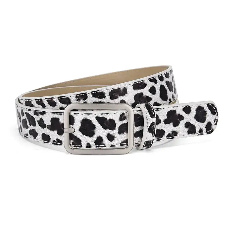 Ceinture en faux cuir unisexe à boucle carrée – vue 7