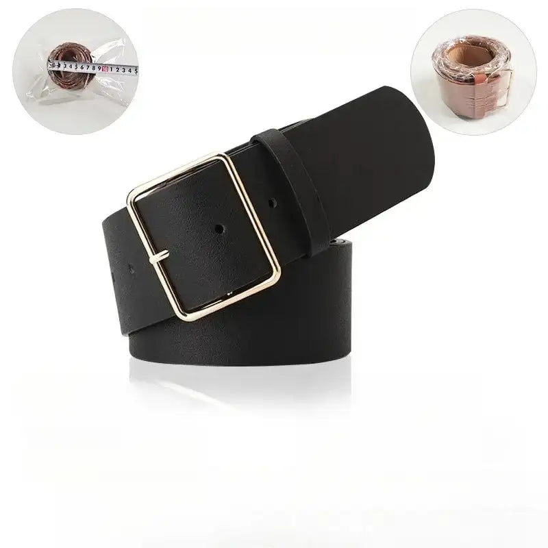 Ceinture pour femme à boucle élégante, manteau et jean – vue 10