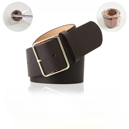 Ceinture pour femme à boucle élégante, manteau et jean – vue 11
