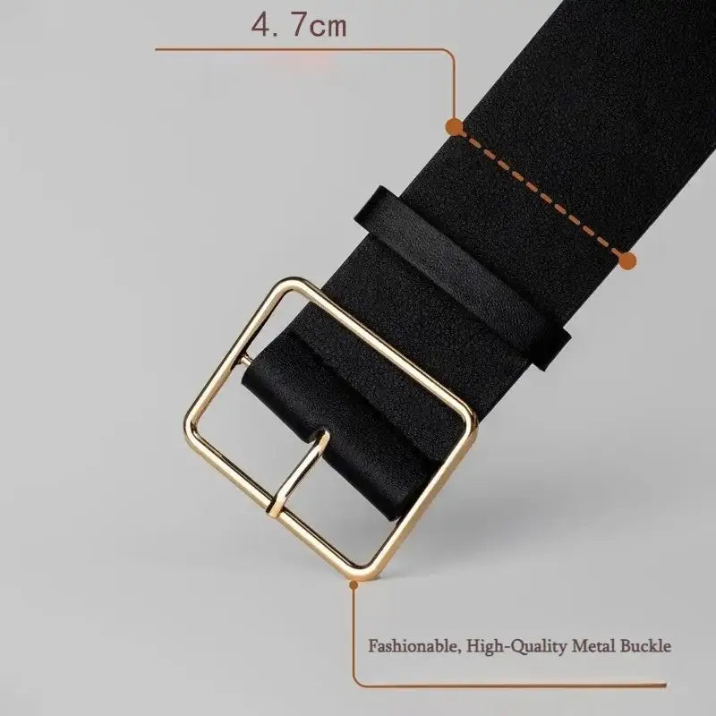 Ceinture pour femme à boucle élégante, manteau et jean – vue 5