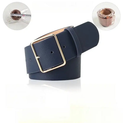 Ceinture pour femme à boucle élégante, manteau et jean – vue 7