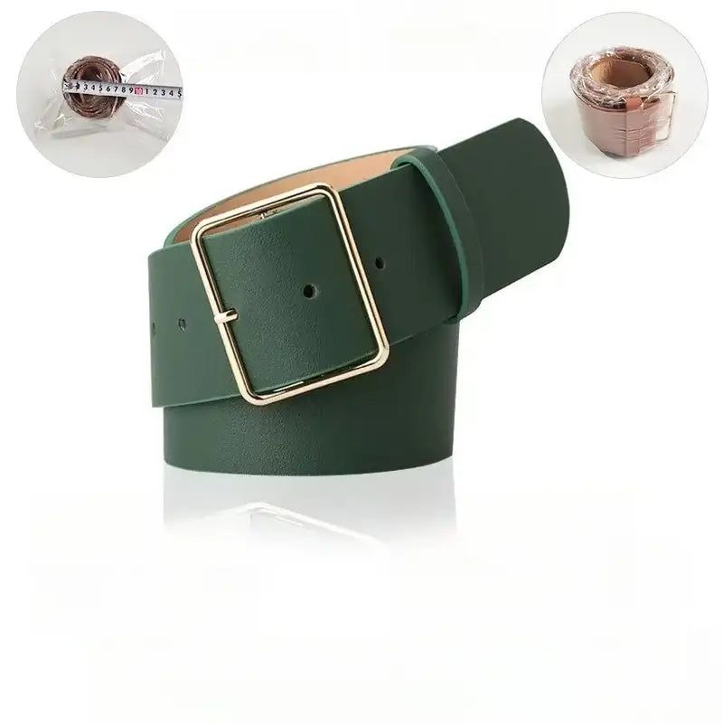 Ceinture pour femme à boucle élégante, manteau et jean – vue 9