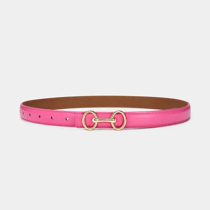 Ceinture fine en cuir de vachette pour femme, pull et robe – vue 11