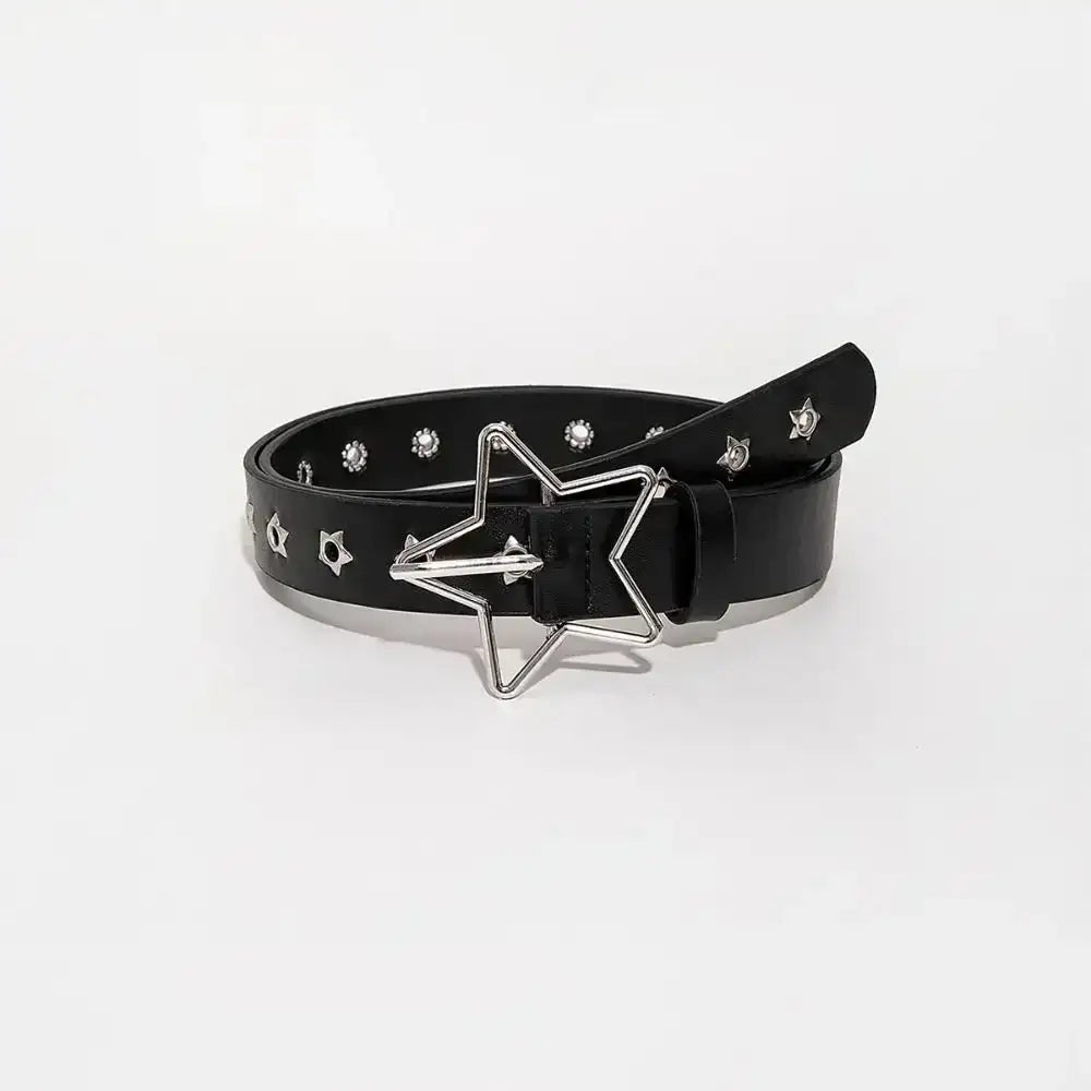 Ceinture large en faux cuir pour femme à œillets et rivets – vue 17
