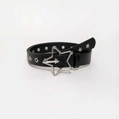 Ceinture large en faux cuir pour femme à œillets et rivets – vue 17