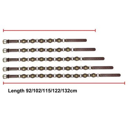 Ceinture large en faux cuir pour femme à œillets et rivets – vue 6
