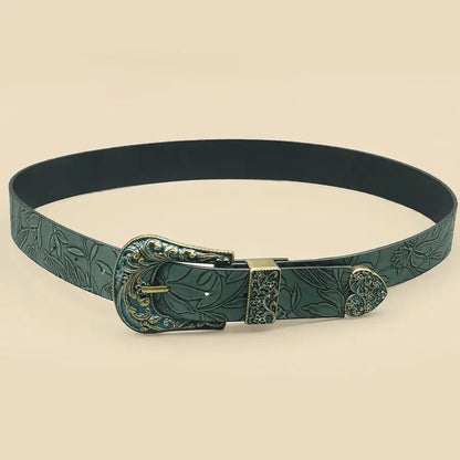 Ceinture réglable pour femme vert armée, souple et légère – vue 2
