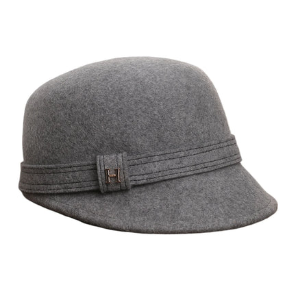 Chapeau cloche en feutre de laine pour femme, bord court – vue 10