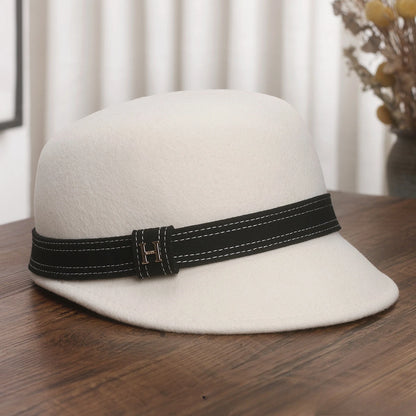 Chapeau cloche en feutre de laine pour femme, bord court – vue 4