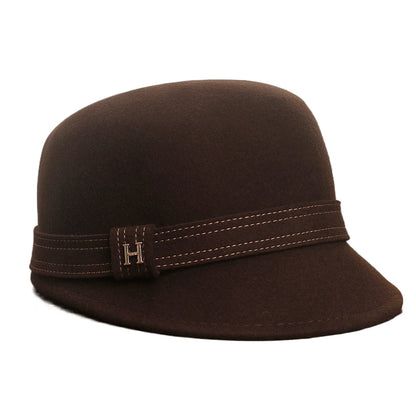 Chapeau cloche en feutre de laine pour femme, bord court – vue 9