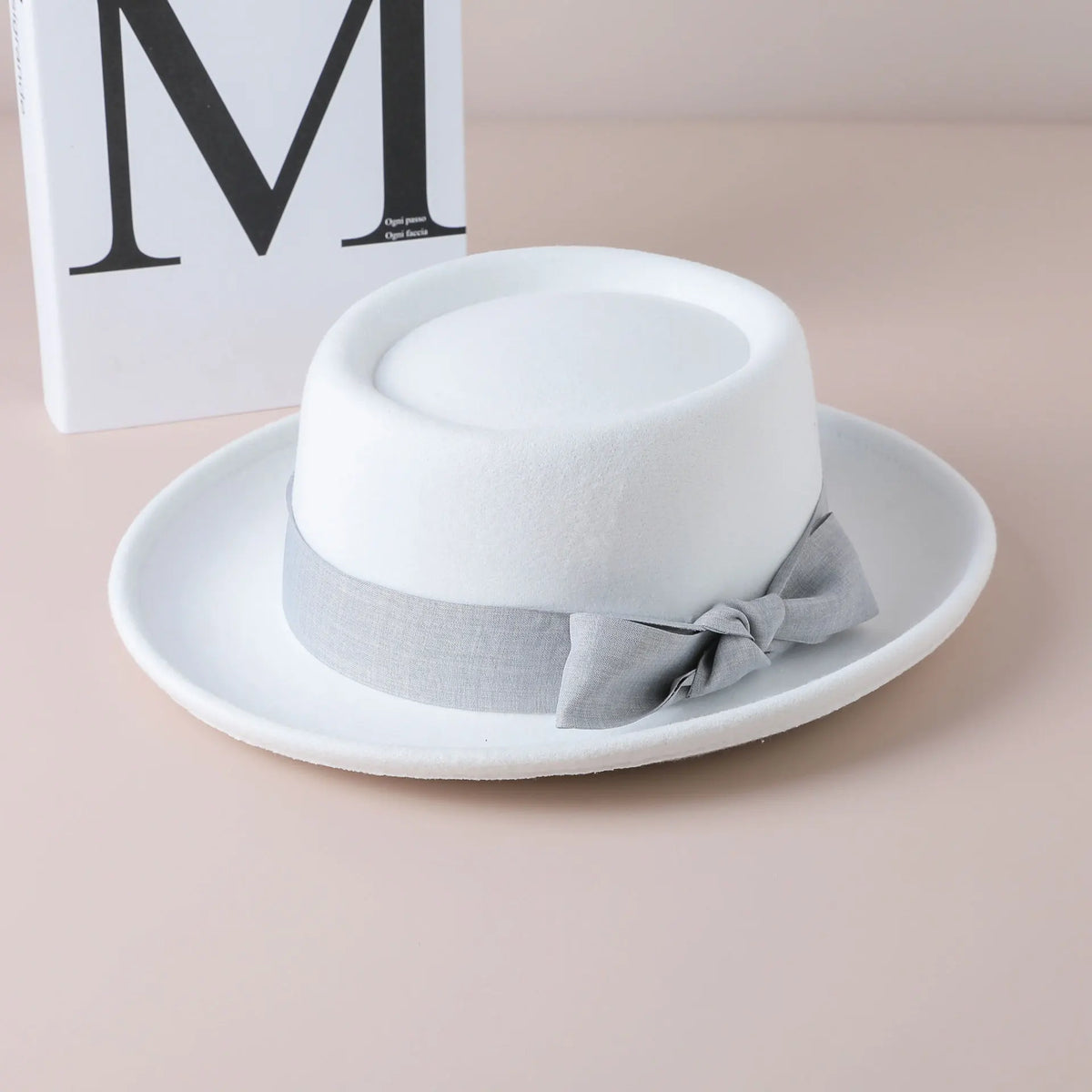 Chapeau fedora en feutre à bord roulé pour femme – vue 3