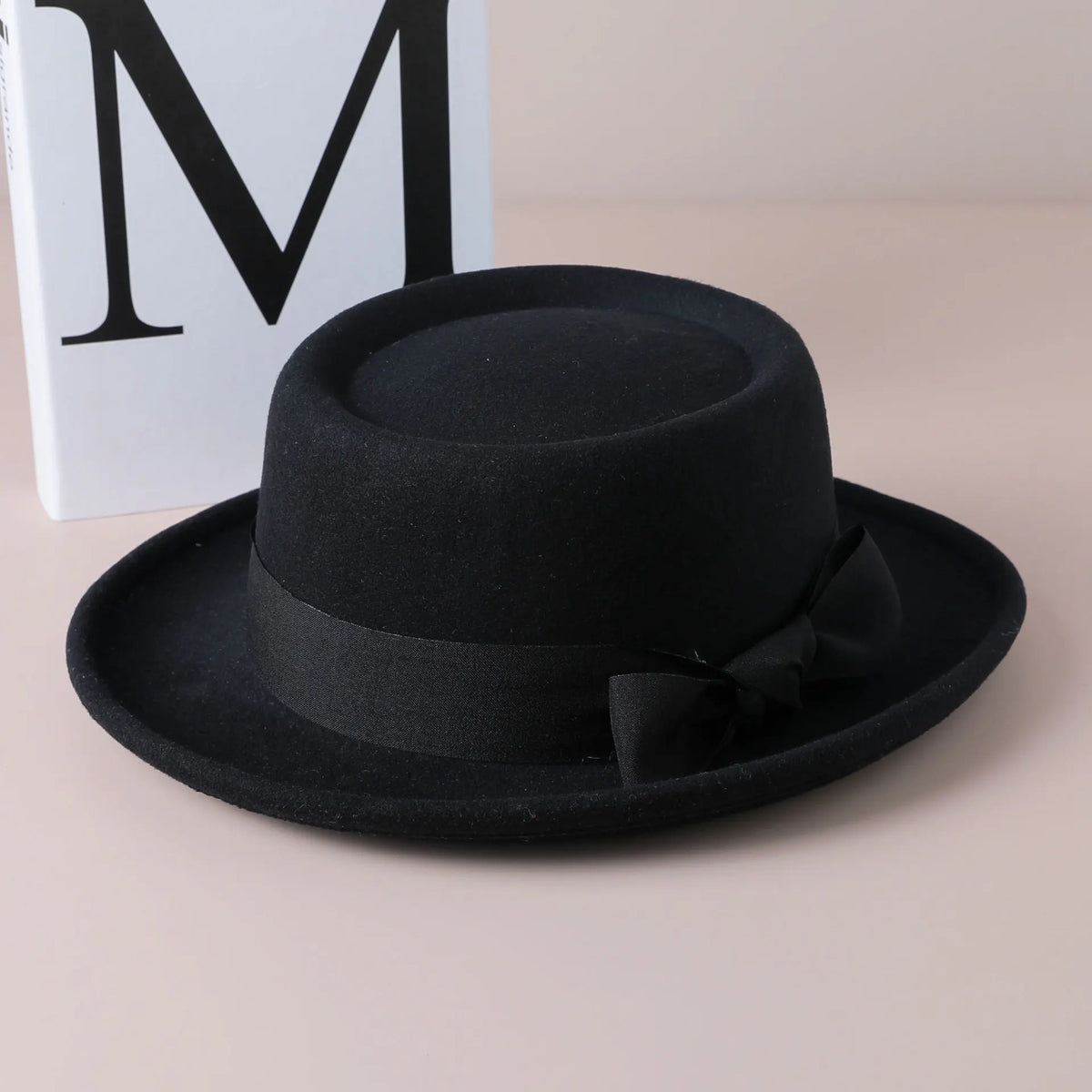 Chapeau fedora en feutre à bord roulé pour femme – vue 4
