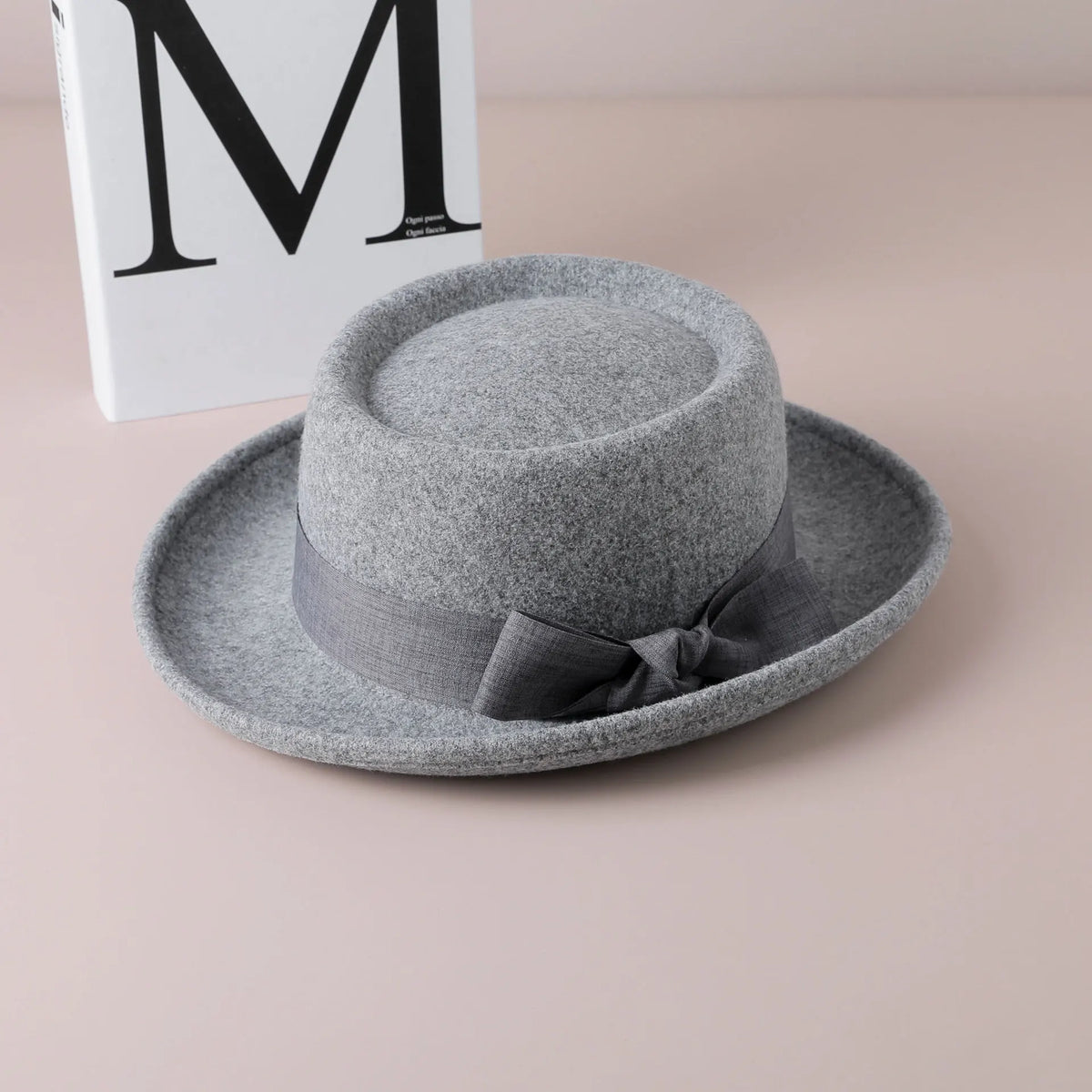 Chapeau fedora en feutre à bord roulé pour femme – vue 6